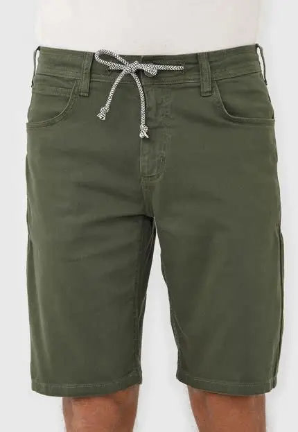 Men's Olive Drawstring Shorts